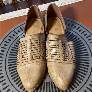 Mi.iM Tan Woven Slip-On Loafers